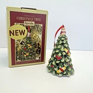 Spode LED Christmas Tree Ornament With Santa & Candy Decorations NIB